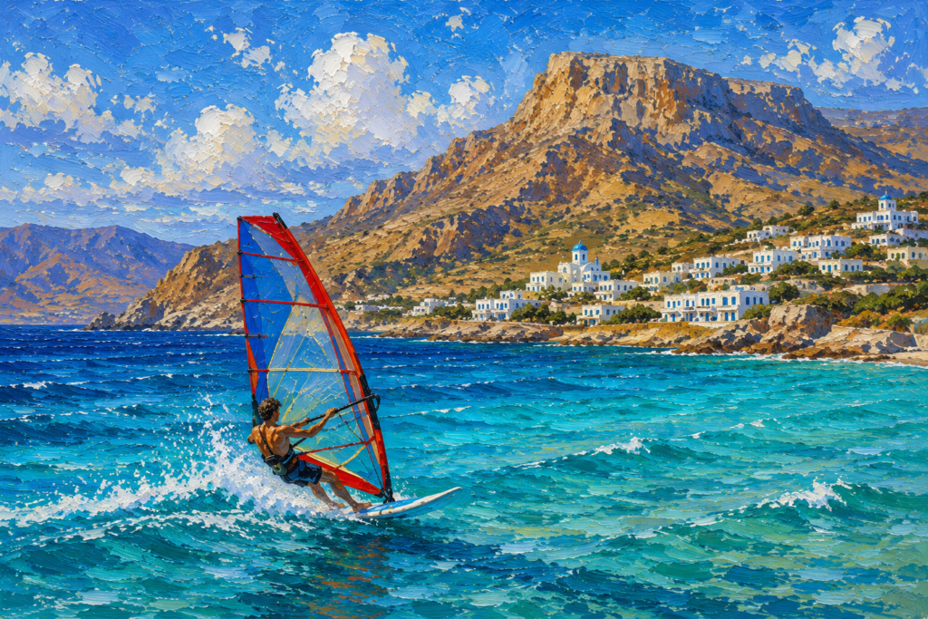 Rüzgar Sörfü karpathos, greece