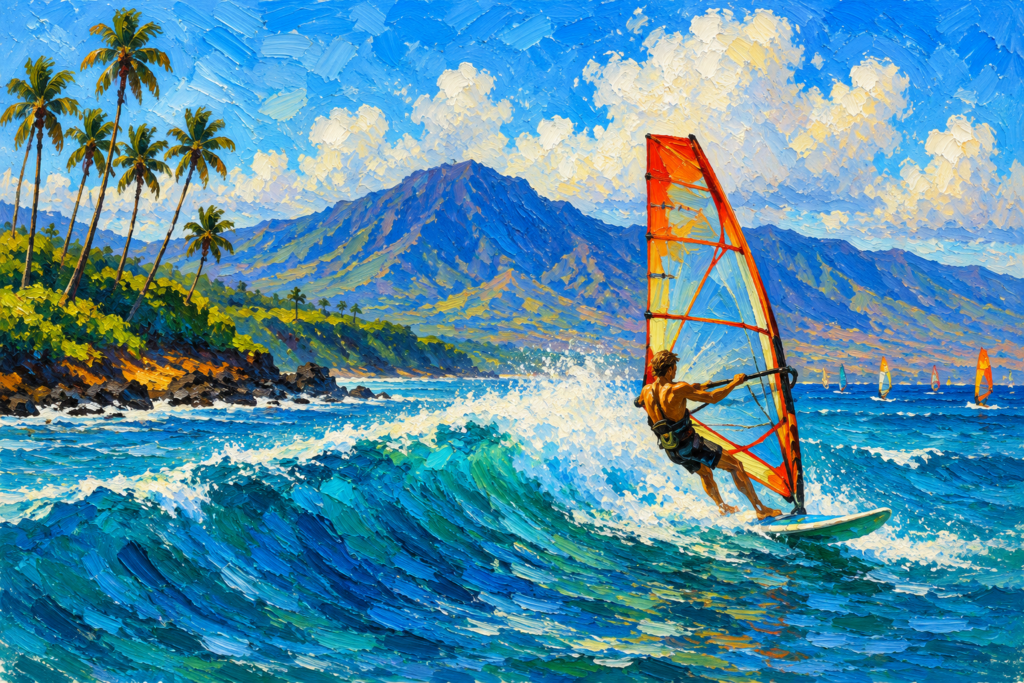 Rüzgar Sörfü maui hawaii , usa